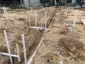 Plumbing rough-in for 16 units multifamily building
